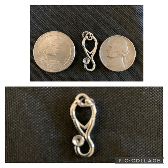 Stethoscope Charm, Silver Tone perfect for necklace, bracelet, pens, p… - Picture 2 of 4